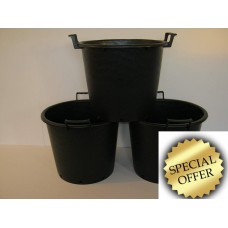 Heavy Duty 30 Litre Tree Planting Pots with Handles x3